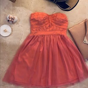 Pink strapless dress